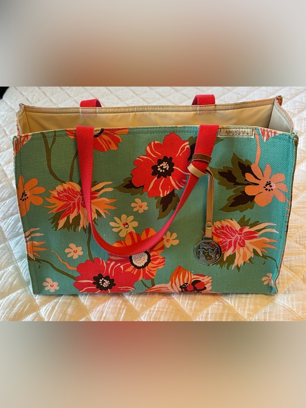 Spartina 449 Floral Cavas Tote bag